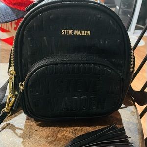 Black Steve Madden mini backpack